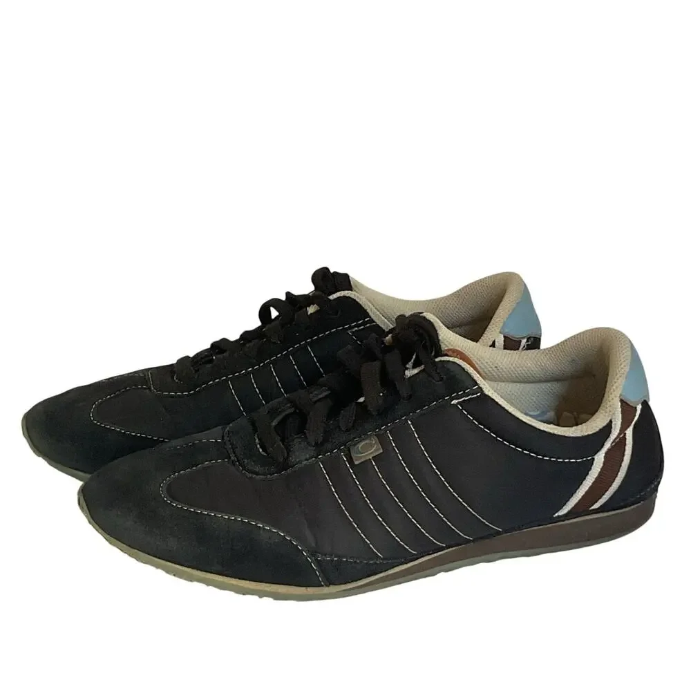 Vintage Coach Sneakers Nikki Black Suede Nylon Women’s 7 Retro 2000s Y2K